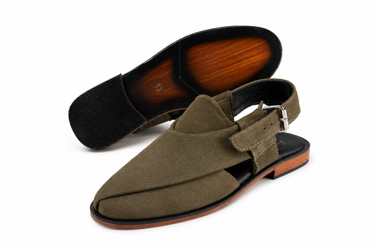 AF-017 Peshwari Sude Olive Green