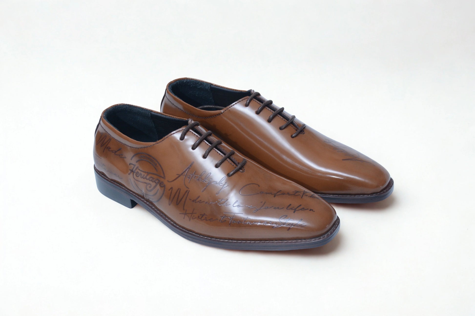 N-2 T Qaf Tan print Leather